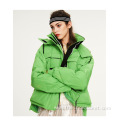 Wholesale Streetwear Pure Color Parka Jacket for Women
